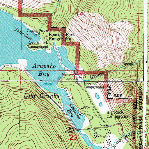 Topographic Map of Grouse Creek, CO