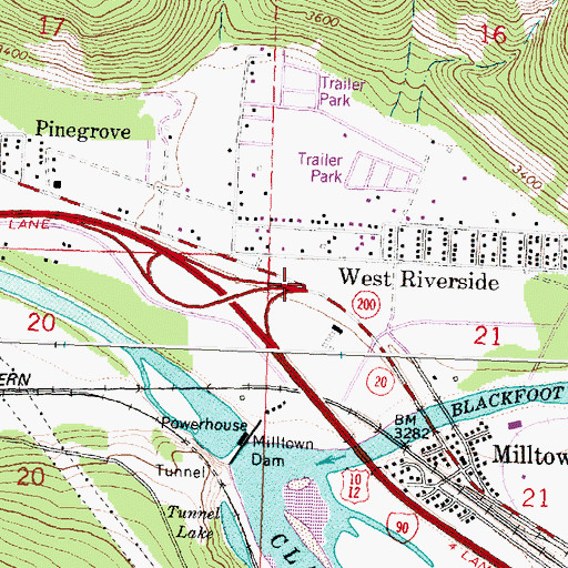 Topographic Map of Swedish Community Church (historical), MT