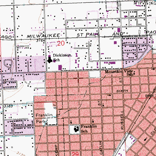 Topographic Map of Hawthorne House, MT