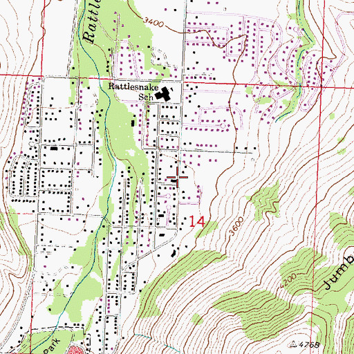 Topographic Map of Royal Court, MT