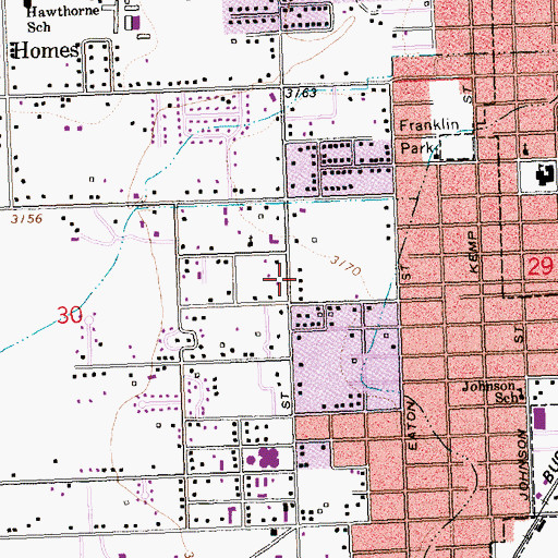 Topographic Map of Chapman Chiropractic Clinic, MT