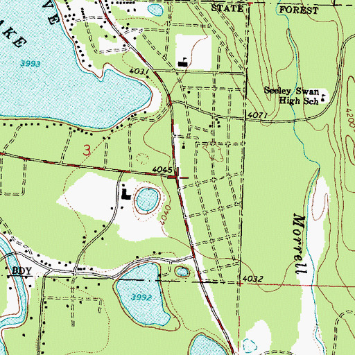 Topographic Map of Montana Sports Medicine and Family Practice, MT