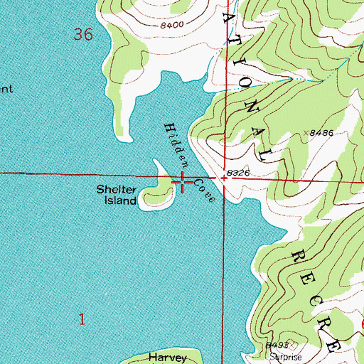 Topographic Map of Hidden Cove, CO