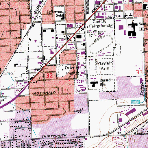Topographic Map of Boyd Park, MT