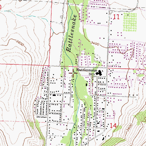 Topographic Map of Pineview Park, MT
