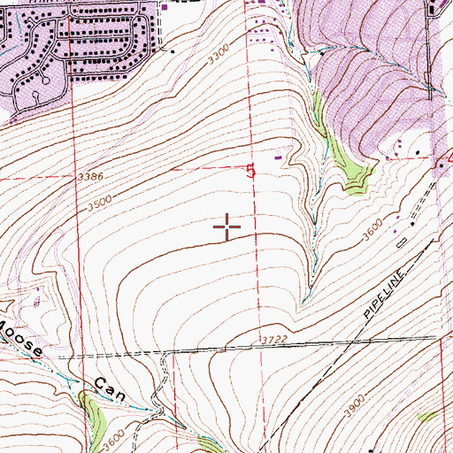 Topographic Map of South Hills, MT