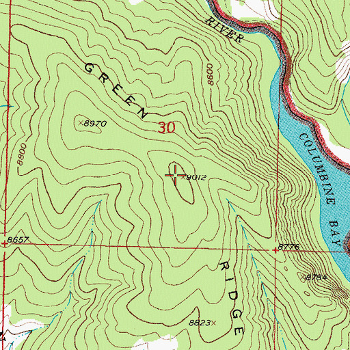 Topographic Map of Green Ridge, CO