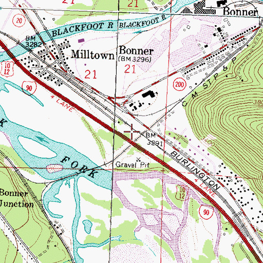 Topographic Map of Turbine (historical), MT