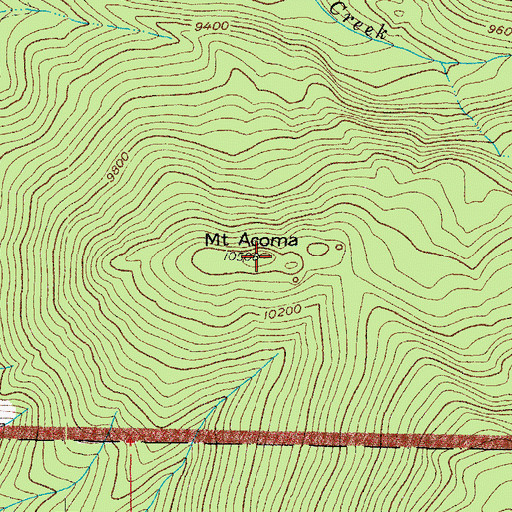 Topographic Map of Mount Acoma, CO