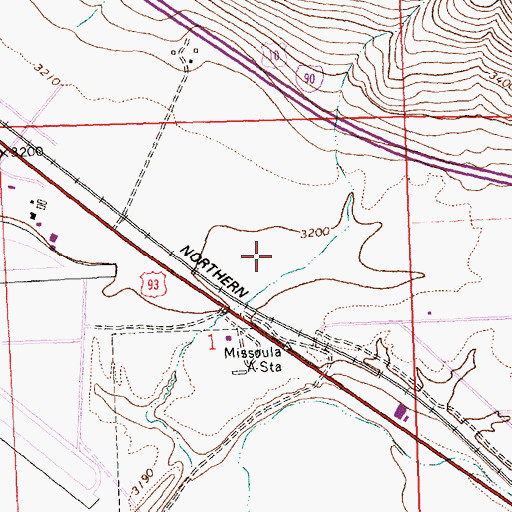 Topographic Map of Riddle (historical), MT