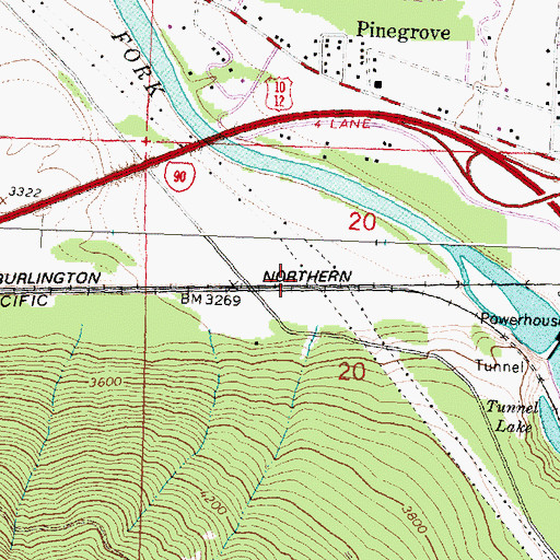 Topographic Map of Neal (historical), MT