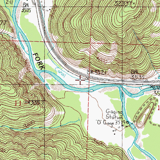 Topographic Map of Laub (historical), MT