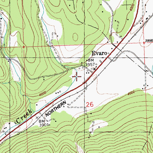 Topographic Map of Landon (historical), MT