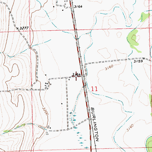 Topographic Map of Keating (historical), MT