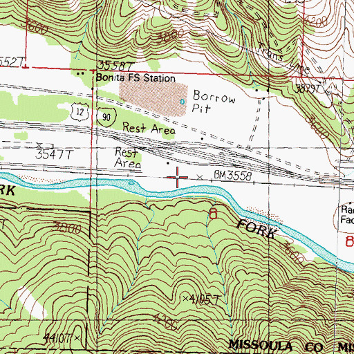 Topographic Map of Iris (historical), MT