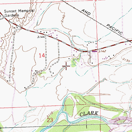 Topographic Map of Hell Gate (historical), MT