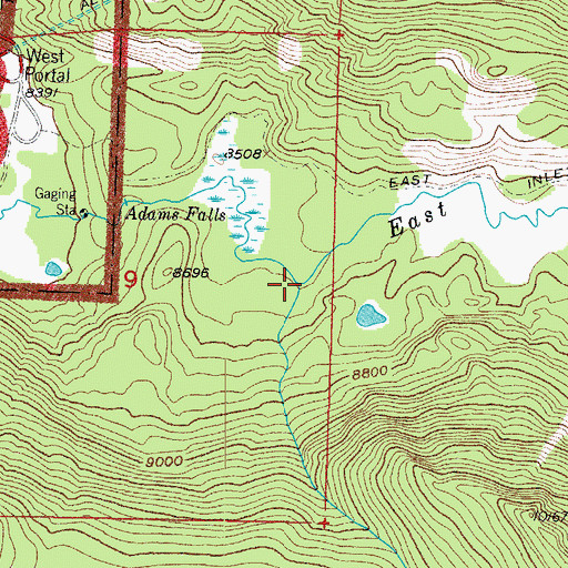 Topographic Map of Echo Creek, CO
