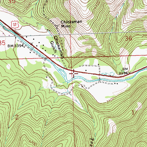 Topographic Map of Fort Fizzle (historical), MT
