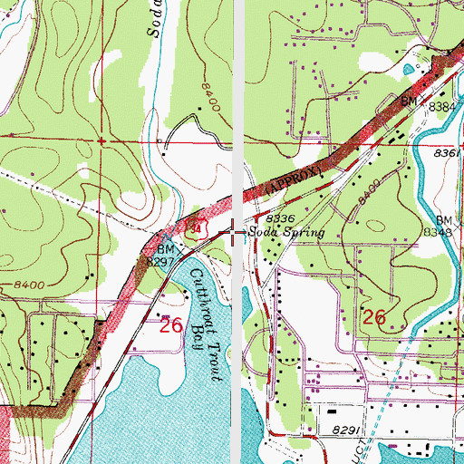 Topographic Map of Soda Spring, CO