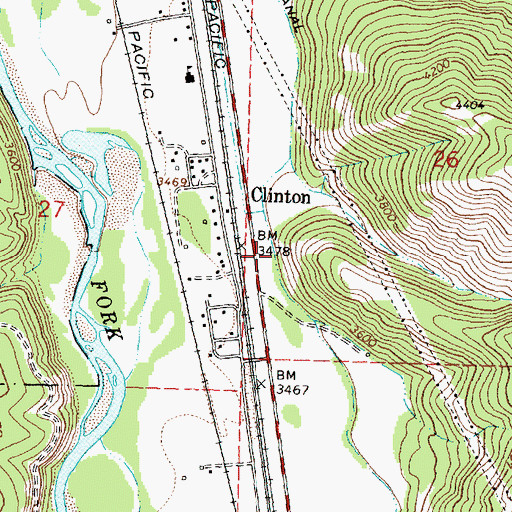 Topographic Map of Betters Station (historical), MT