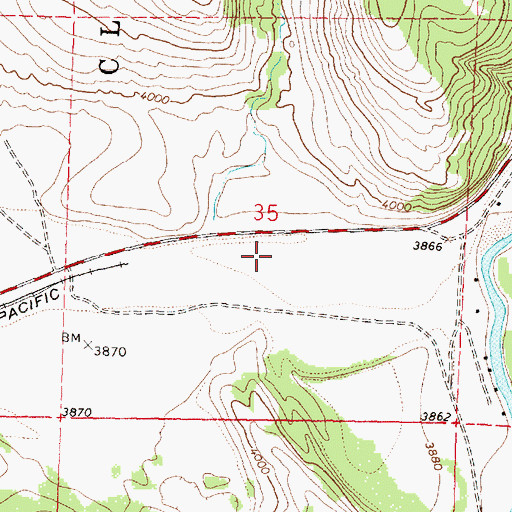 Topographic Map of Bear Creek (historical), MT