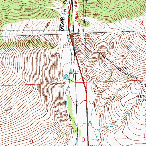 Topographic Map of Ardrum (historical), MT