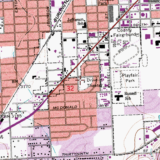 Topographic Map of State Drive-In (historical), MT