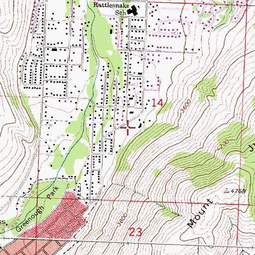 Topographic Map of Clark Fork School, MT