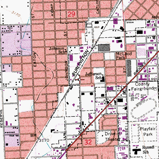 Topographic Map of Mr Richs Beauty College, MT