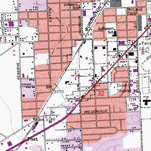 Topographic Map of Modern Beauty School, MT