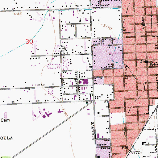 Topographic Map of Porter Middle School, MT
