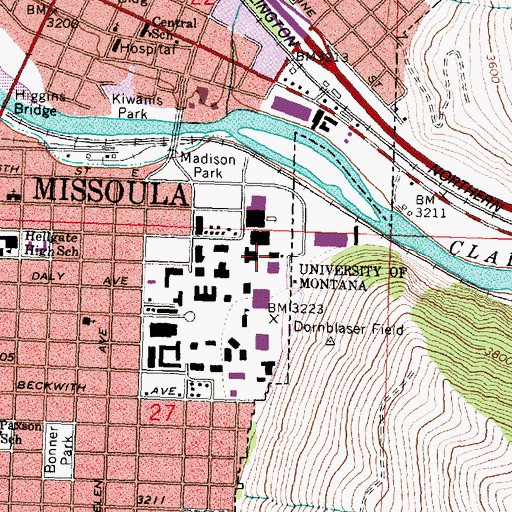 Topographic Map of Heating Plant, MT