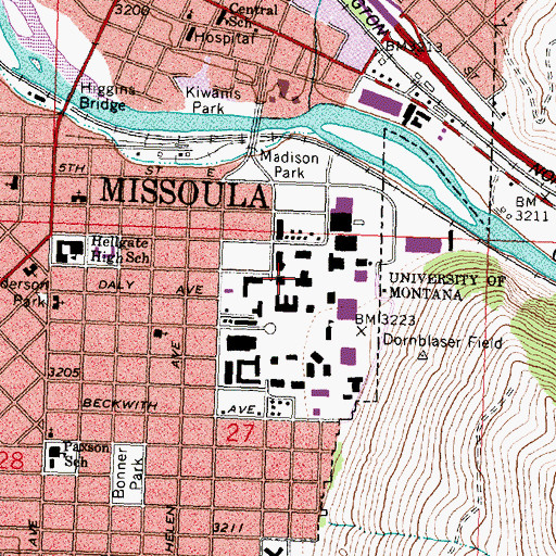 Topographic Map of Social Studies Building, MT