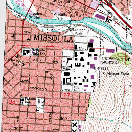 Topographic Map of Turner Hall, MT