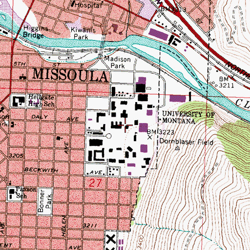 Topographic Map of Botany Building, MT