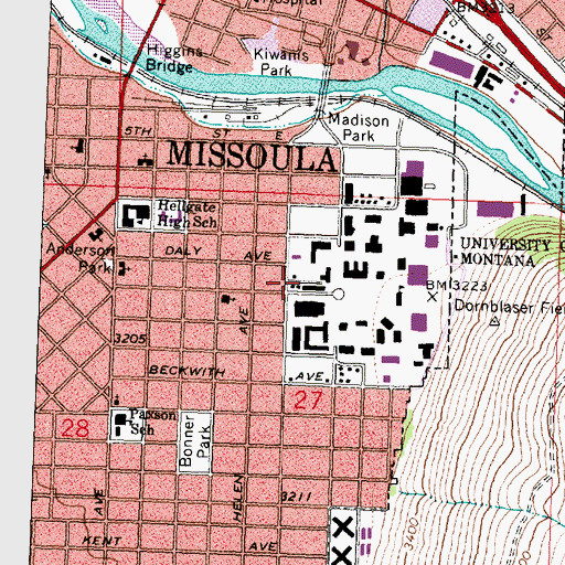 Topographic Map of Knowles Hall, MT