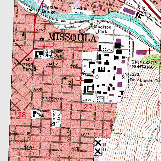 Topographic Map of Lodge, MT