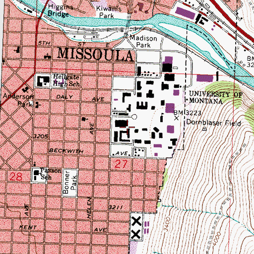 Topographic Map of Center for Continuing Education, MT