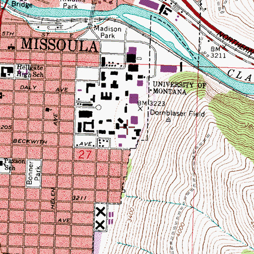 Topographic Map of Forestry Building, MT