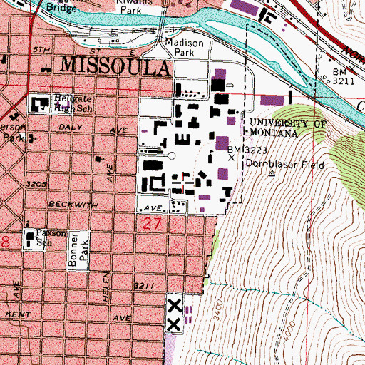 Topographic Map of Journalism Building, MT