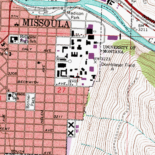 Topographic Map of Science Complex, MT