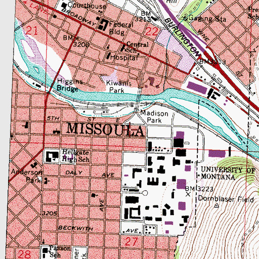 Topographic Map of International House, MT
