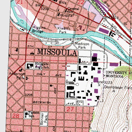 Topographic Map of Clover Bowl, MT