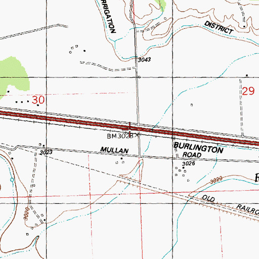 Topographic Map of Lavoie Underpass, MT