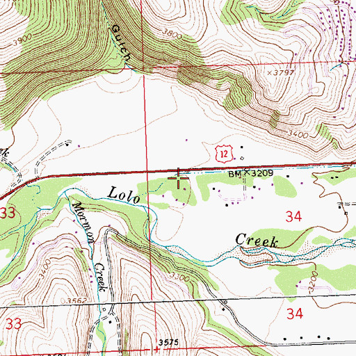 Topographic Map of West Acres Trailer Park, MT