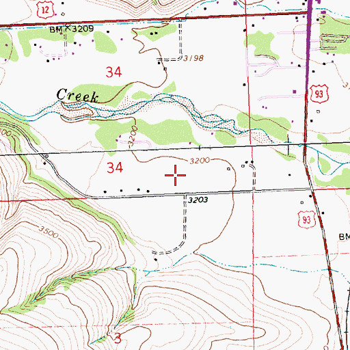 Topographic Map of Valley West Trailer Court, MT
