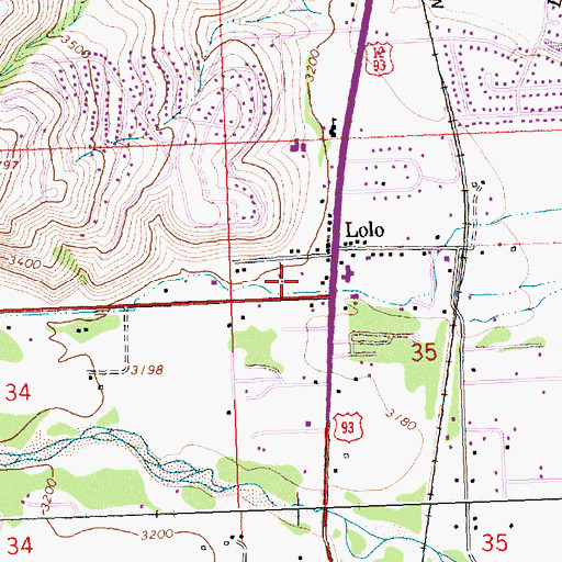 Topographic Map of Lipske Trailer Court, MT