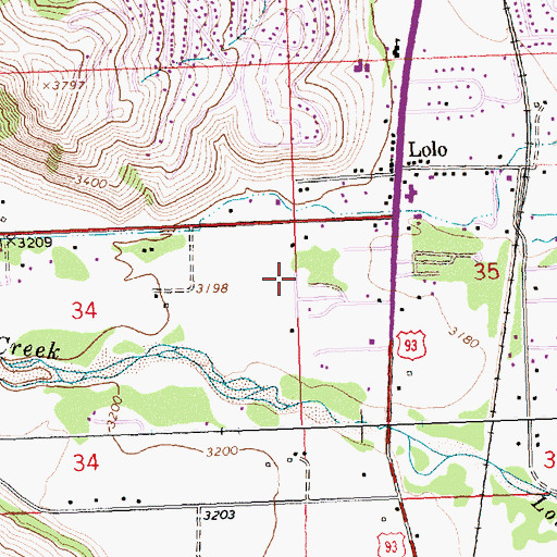 Topographic Map of Two River Trailer Park, MT