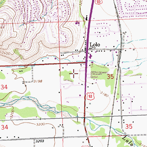 Topographic Map of MJB Trailer Court, MT