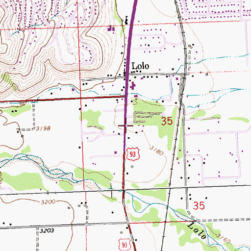 Topographic Map of Cozy Court, MT